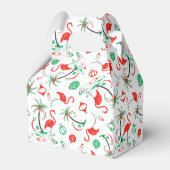 Red Kerstmis Flamingo Multi-profitdraagtas Bedankdoosjes (Achterkant)