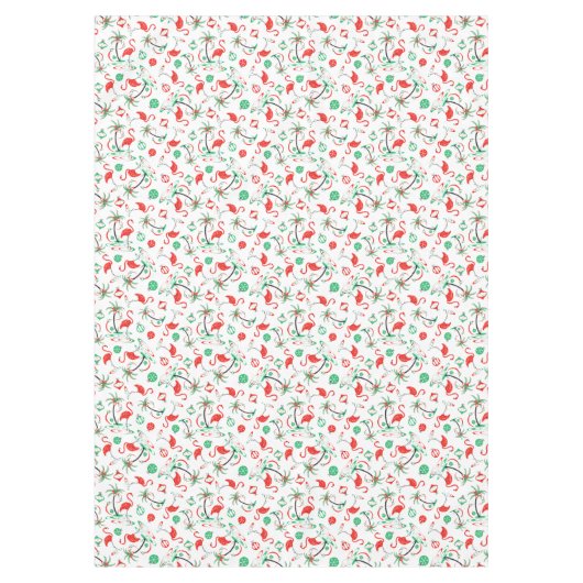 Red Kerstmis Flamingo Multi tablecloth Tafelkleed (Voorkant)