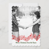 Red Kerstmis-fotofeestkaart Feestdagenkaart (Voorkant)