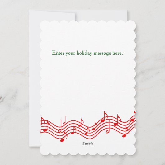 Red Kerstmis-fotofeestkaart Feestdagenkaart (Achterkant)