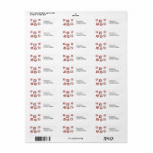 Red Kerstmis Hibiscus Etiket (Full Sheet)