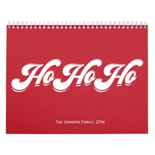 Red Kerstmis Ho Ho-agenda Kalender (Hoes)