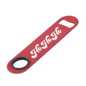 Red Kerstmis Ho Ho Speed Bottle Opener Speed Flessenopener (Voorkant Gekanteld)
