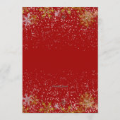 Red Kerstmis menu Gold Snowflakes (Achterkant)