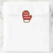 Red Kerstmis Mitten Sugar Cookie Holiday Winter Ronde Sticker (Tas)