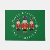 Red Kerstmis Nutcrackers Doormat Deurmat (Voorkant)