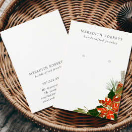 Red Kerstmis Poinsettias die Kaart voor vertoond b