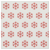 Red Kerstmis Snowflake Patroon Stof (Close Up)