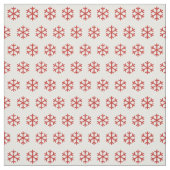 Red Kerstmis Snowflake Patroon Stof (Swatch)