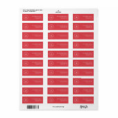 Red Kerstmis Wreath Etiket (Full Sheet)
