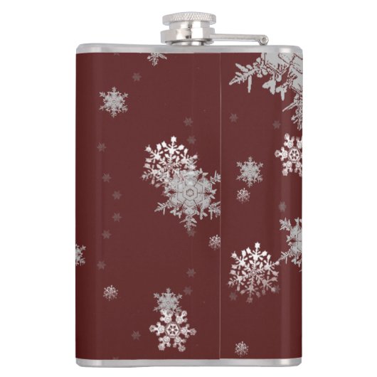 Red Kerstsierents Holiday Flask Heupfles (Achterkant)