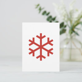 Red Kerstsnowflake Briefkaart