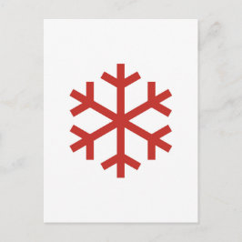 Red Kerstsnowflake Briefkaart