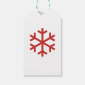 Red Kerstsnowflake Cadeaulabel (Voorkant)