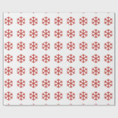 Red Kerstsnowflake Cadeaupapier (Vlak)