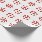 Red Kerstsnowflake Cadeaupapier (Hoek)