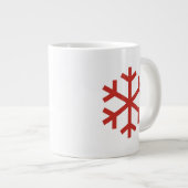 Red Kerstsnowflake Grote Koffiekop (Voorkant rechts)