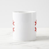 Red Kerstsnowflake Grote Koffiekop (Voorkant)