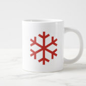 Red Kerstsnowflake Grote Koffiekop (Rechts)