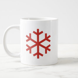 Red Kerstsnowflake Grote Koffiekop