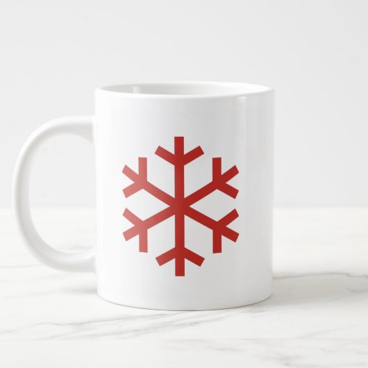 Red Kerstsnowflake Grote Koffiekop (Links)