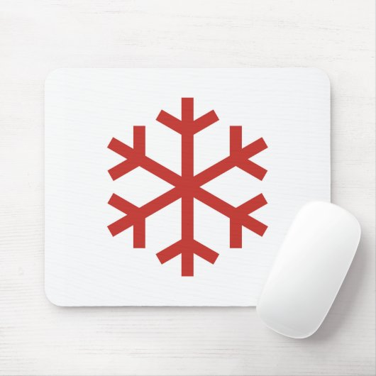 Red Kerstsnowflake Muismat (Met muis)