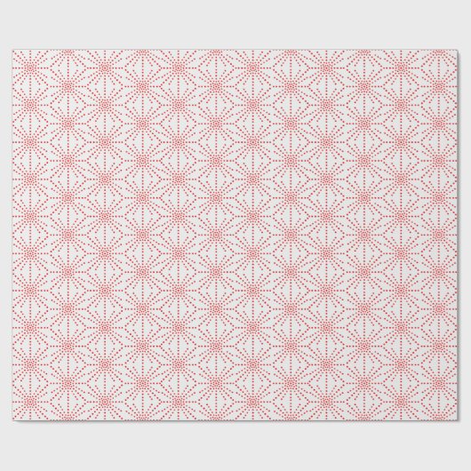 Red Kerstster Crochet Cadeaupapier (Vlak)