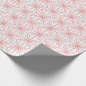 Red Kerstster Crochet Cadeaupapier (Hoek)