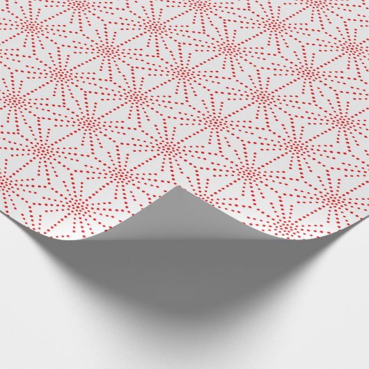 Red Kerstster Crochet Cadeaupapier (Hoek)