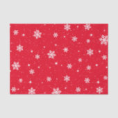 Red Kerststerren Snowflakes Patroon Tissuepapier (Voorkant)