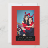 Red KerstSweater Pattered Holiday Card (Achterkant)