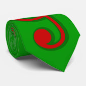 Red Kersttreble Clef Stropdas (Opgerold)