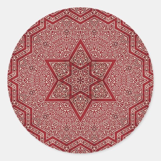 Red Khayameya Ronde Sticker (Voorkant)