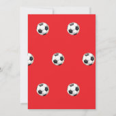 Red Kickin it Voetbal Verjaardagsfeest Kaart (Achterkant)