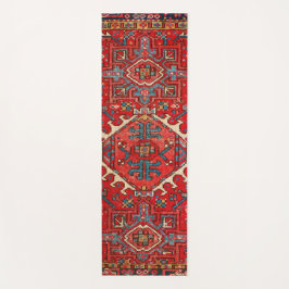 Red Kilim tapijt Rug Geometric Patterned Fitness Yogamat