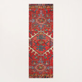 Red Kilim tapijt Rug Geometric Patterned Fitness Yogamat (Achterkant)