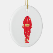 Red Kimono Keramisch Ornament (Rechts)