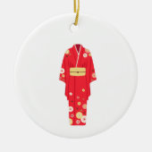 Red Kimono Keramisch Ornament (Voorkant)