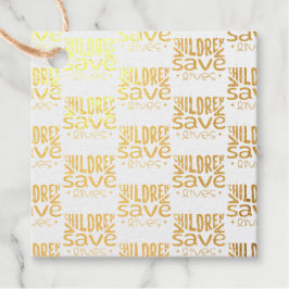 Red kinderen, red levens bedankjes labels