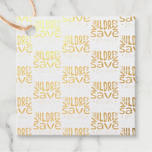 Red kinderen, red levens bedankjes labels (Voorkant)