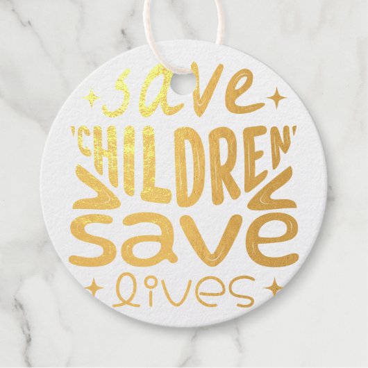 Red kinderen, red levens bedankjes labels (Voorkant)