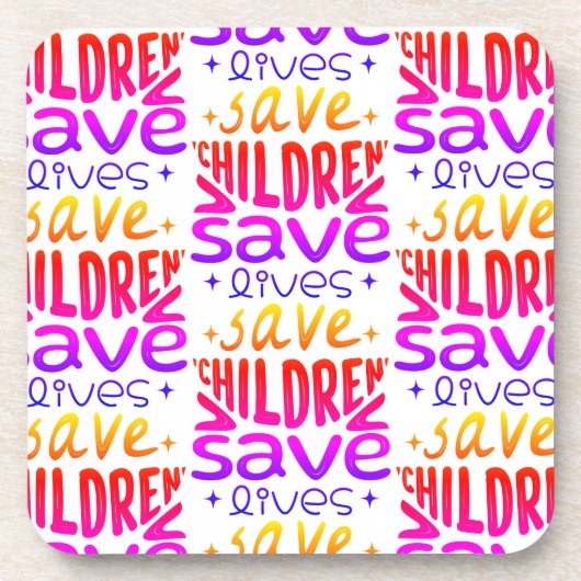 Red kinderen, red levens bier onderzetter (Voorkant)