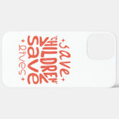 Red kinderen, red levens Case-Mate iPhone case (Achterkant / Rechts)