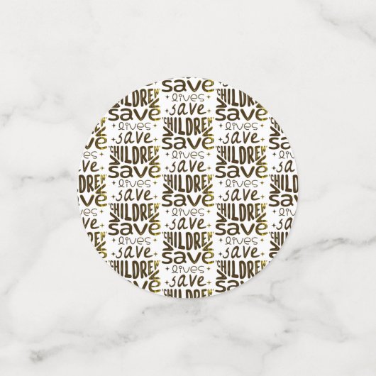 Red kinderen, red levens confetti (Kleine voorkant)