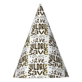 Red kinderen, red levens feesthoedjes