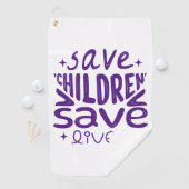 Red kinderen, red levens golfhanddoek (Insitu)