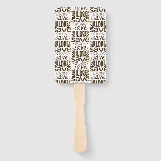 Red kinderen, red levens handwaaier (Voorkant)