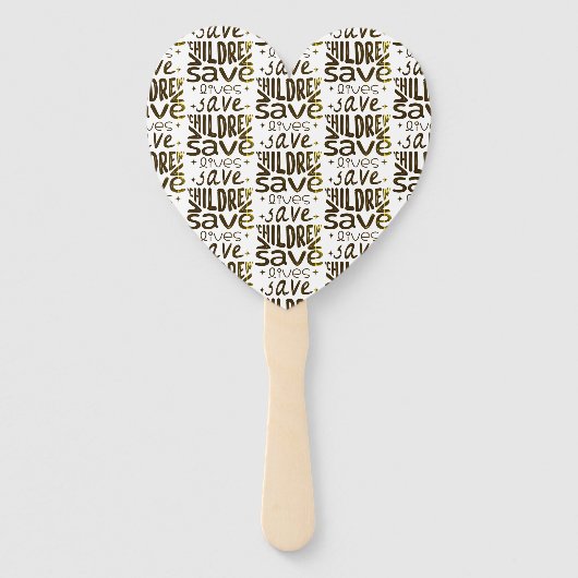 Red kinderen, red levens handwaaier (Achterkant)