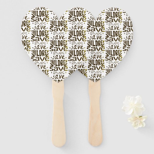 Red kinderen, red levens handwaaier (Voorkant en achterkant)