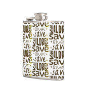 Red kinderen, red levens heupfles (Links)